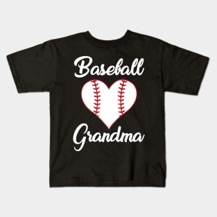 Grandma Loves Baseball Kids T-Shirt